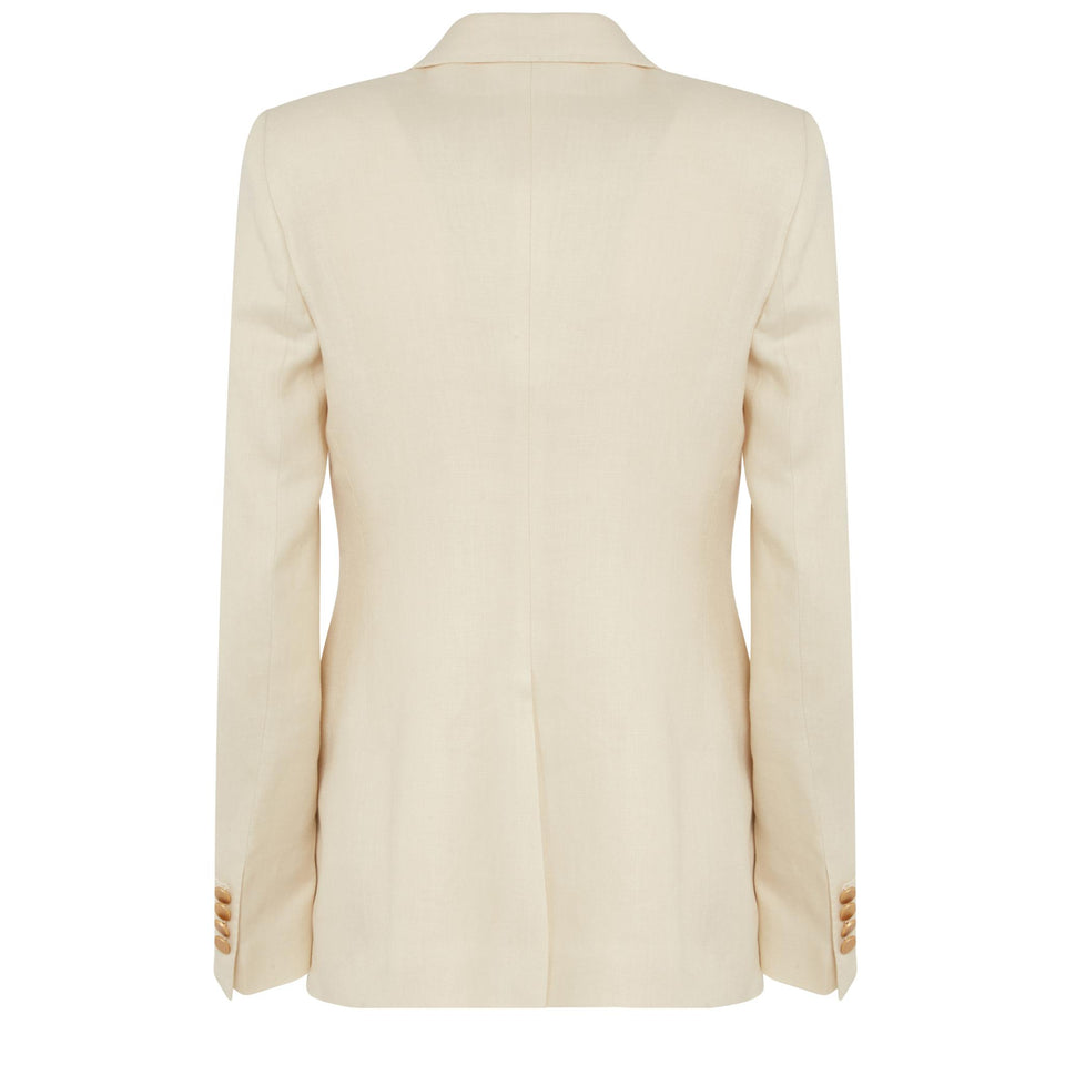Blazer doppio petto ''J-Parigi'' in tessuto crema