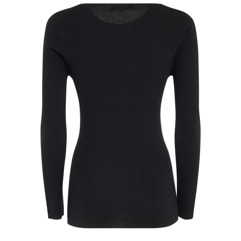 Maglia in lana nera