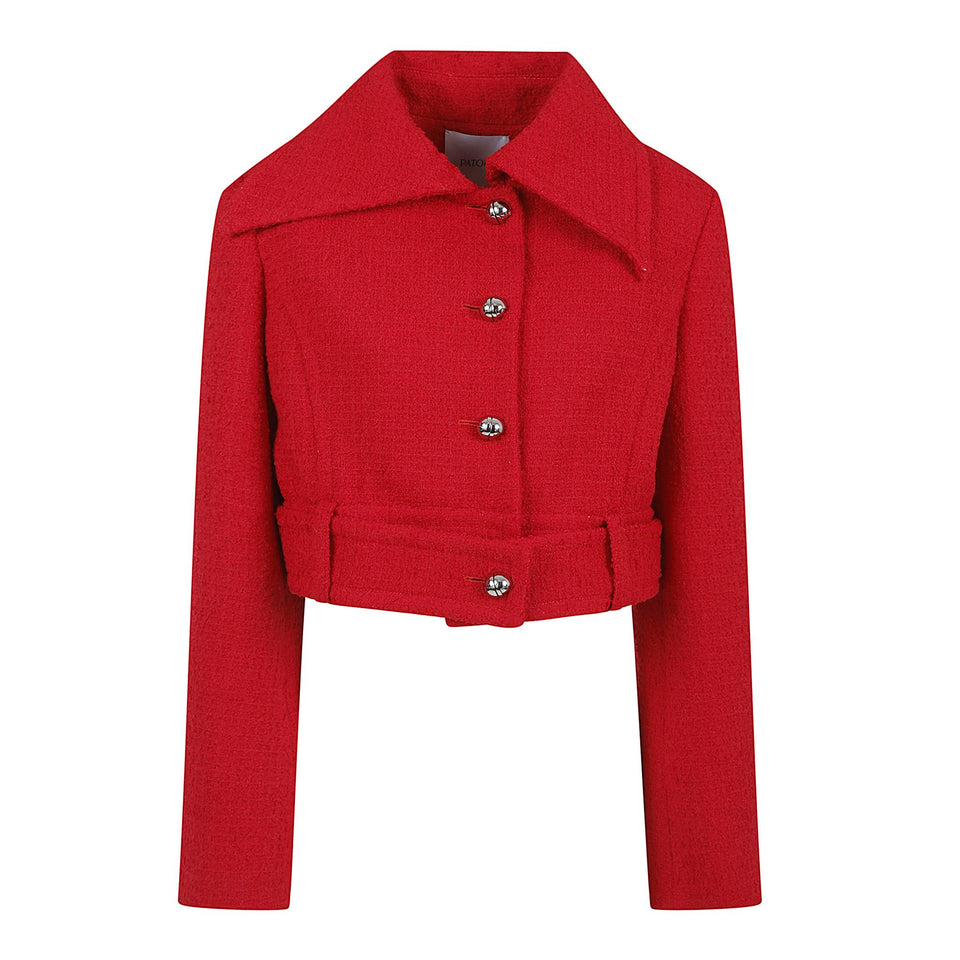 Giacca in tweed rossa JA060 0223312L PATOU 