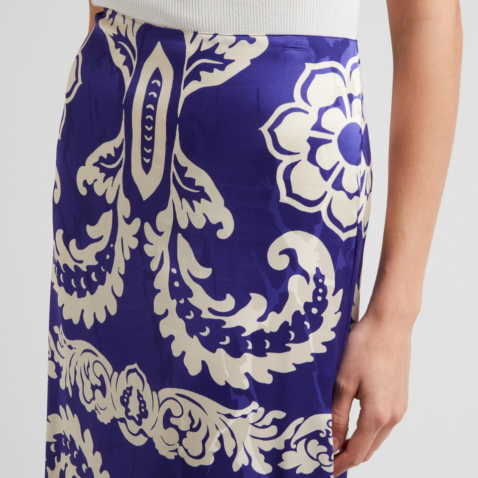 Gonna lunga in tessuto multicolor