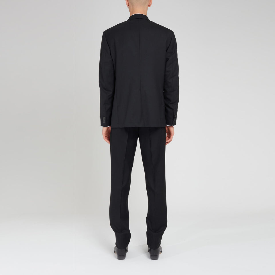 Giacca mono petto in lana nera