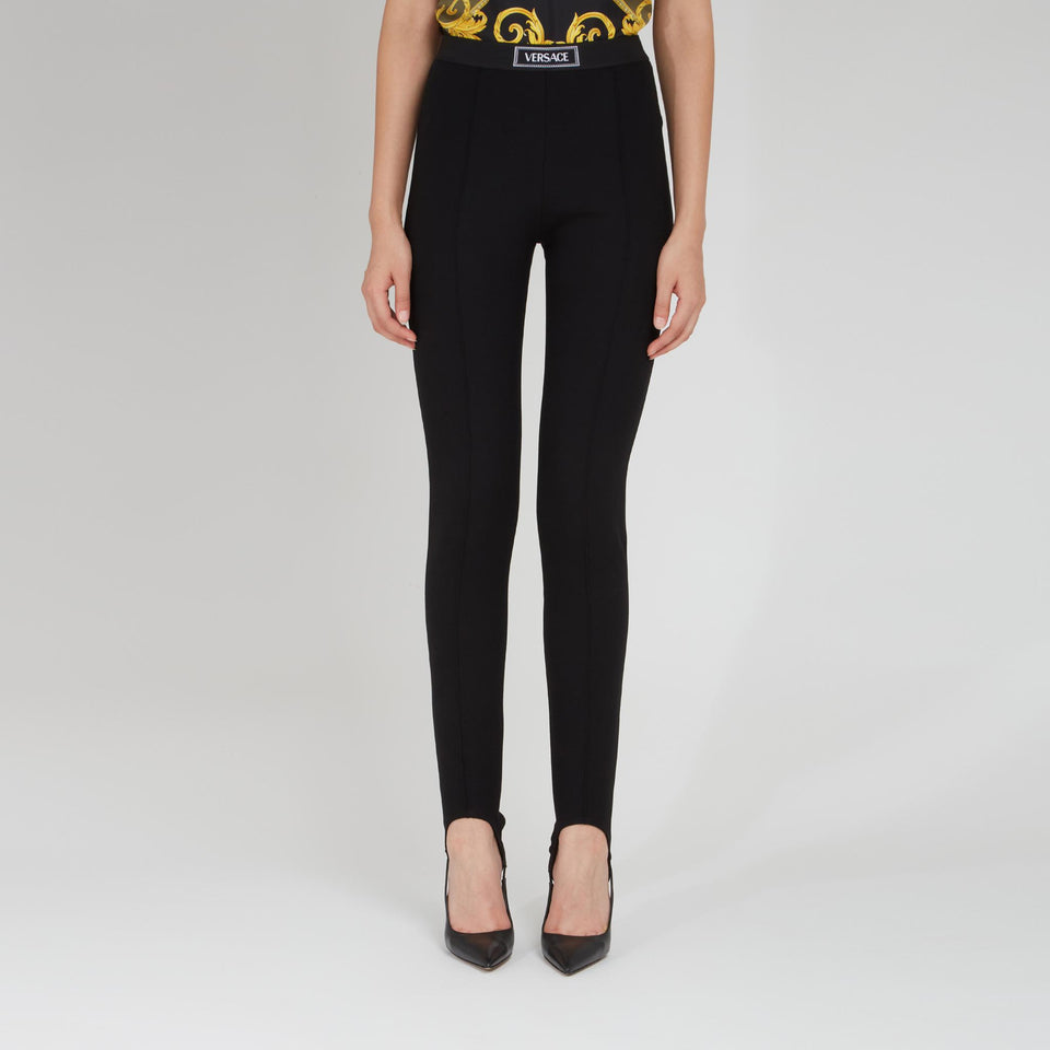 Black fabric leggings