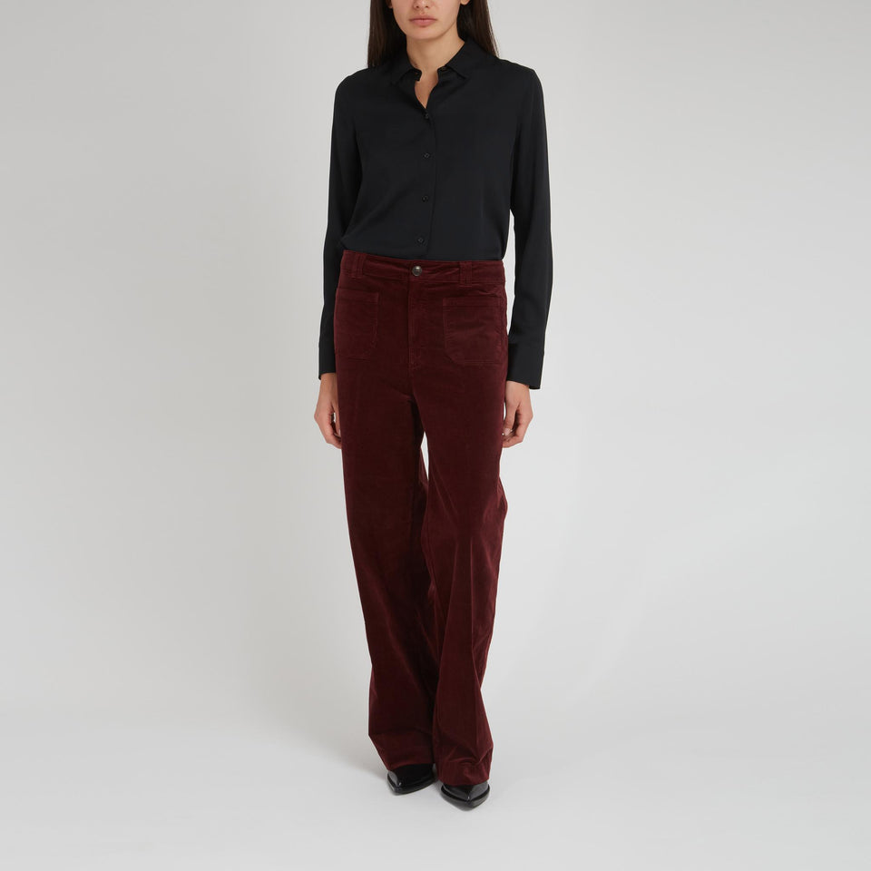 Camicia in seta nera