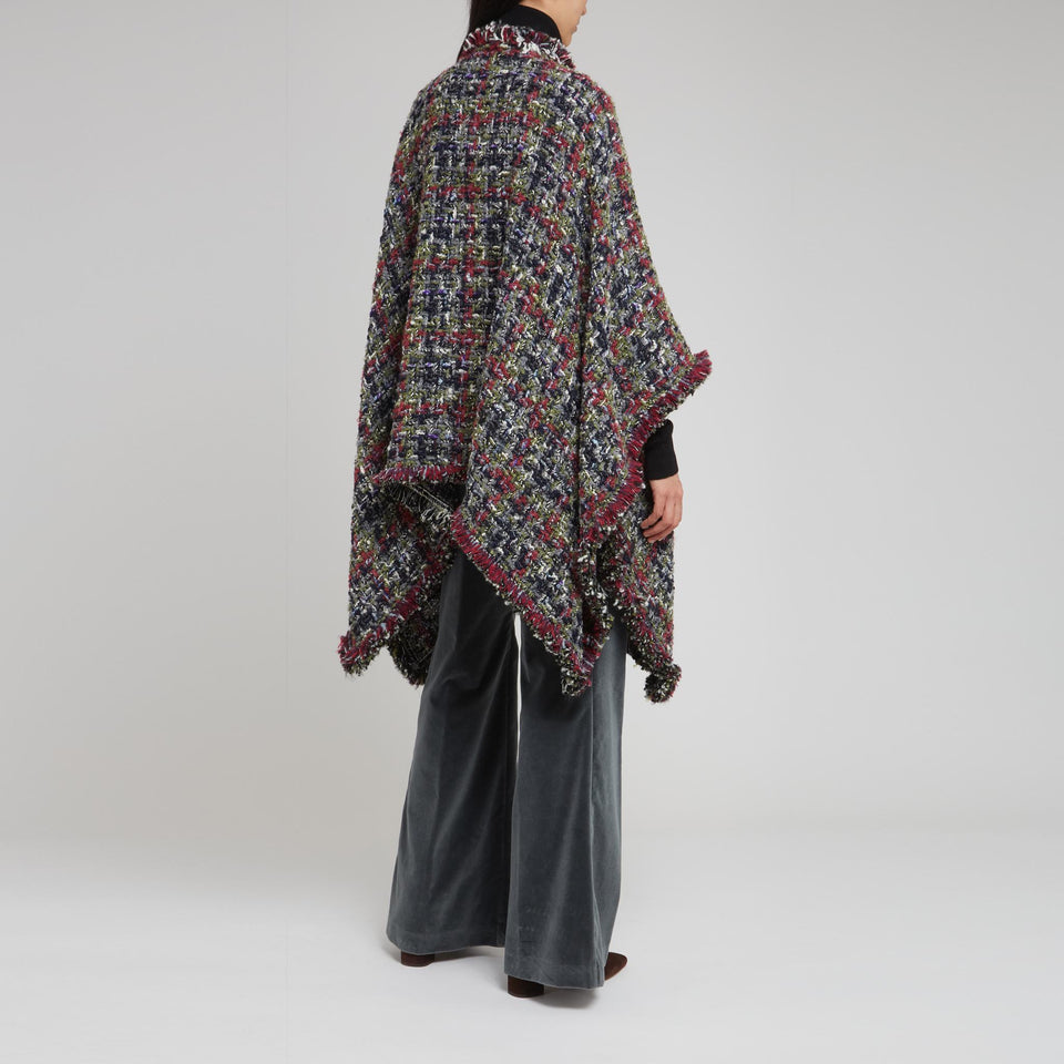 Cappa in tweed multicolor