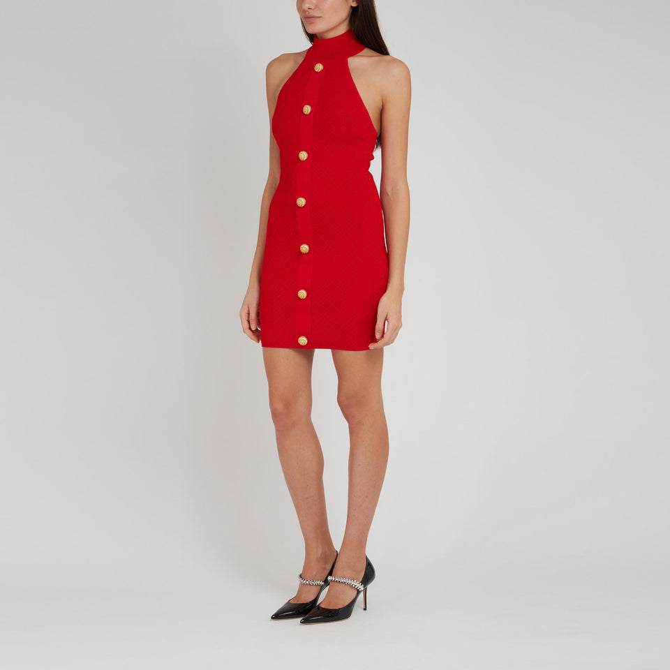 Abito in maglia rosso