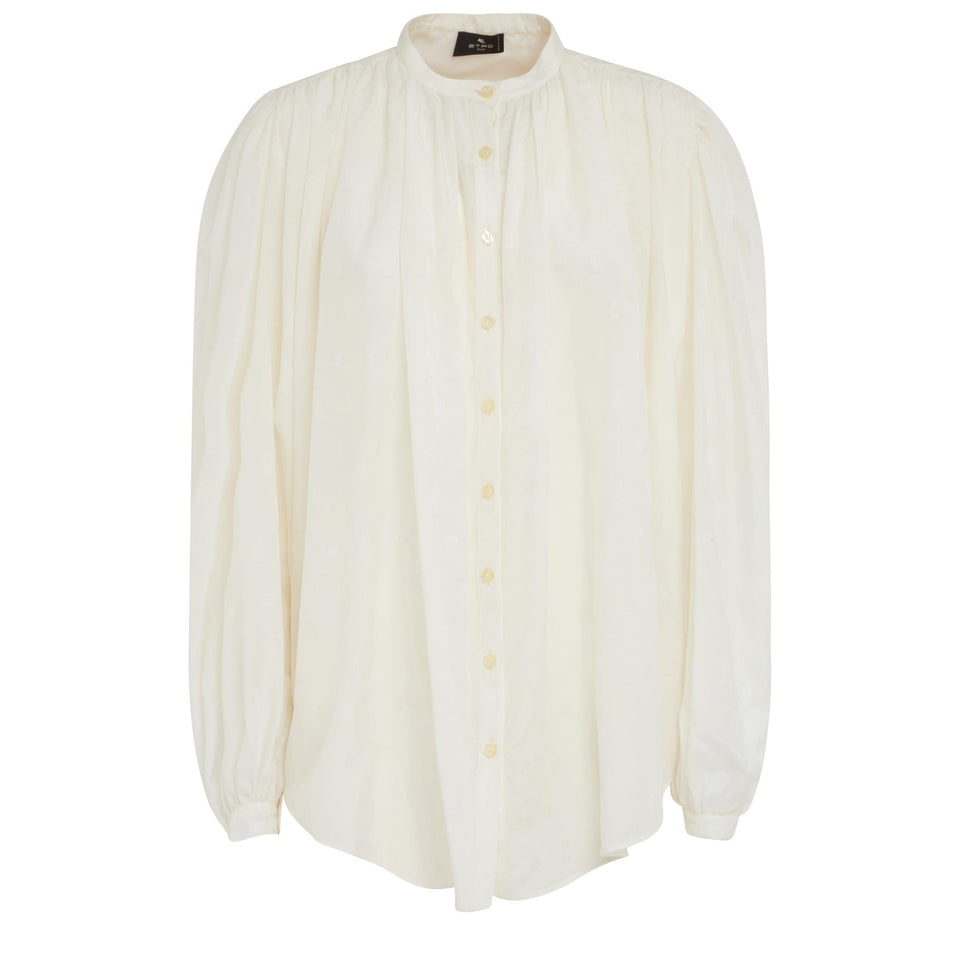 Camicia in seta bianca