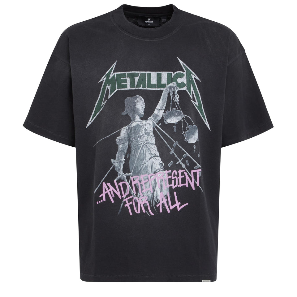 Black cotton T-shirt