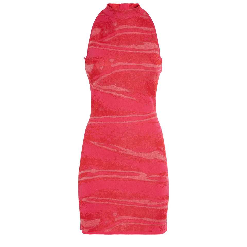 Fuchsia knitted dress