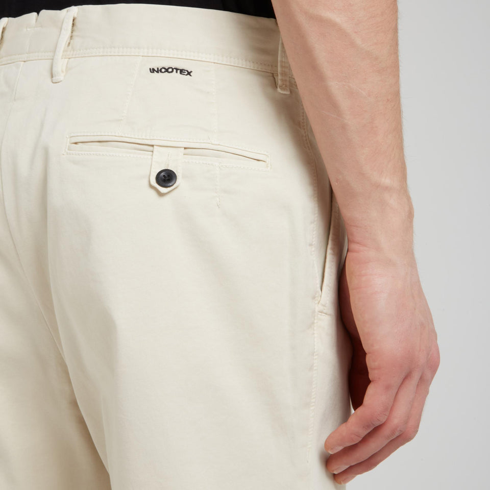 Pantalone in cotone beige