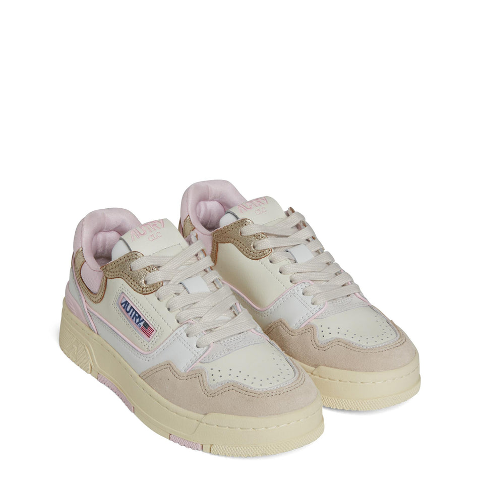 Sneakers "CLC low" in pelle multicolor ROLW MM42PLAT/CRADLE PINK AUTRY 