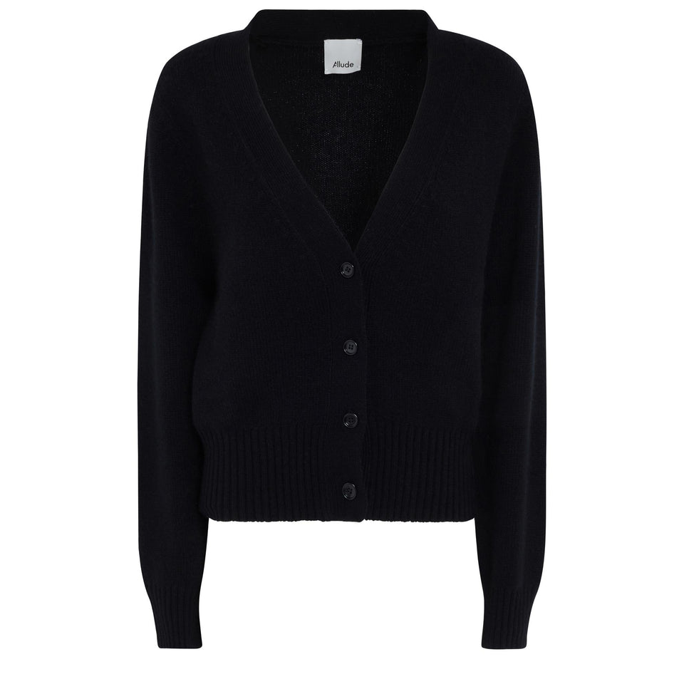 Cardigan in cashmere nero