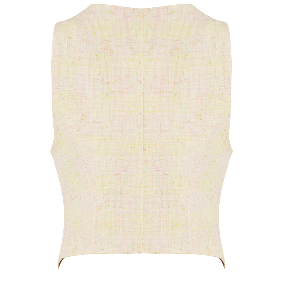 Gilet in lino beige