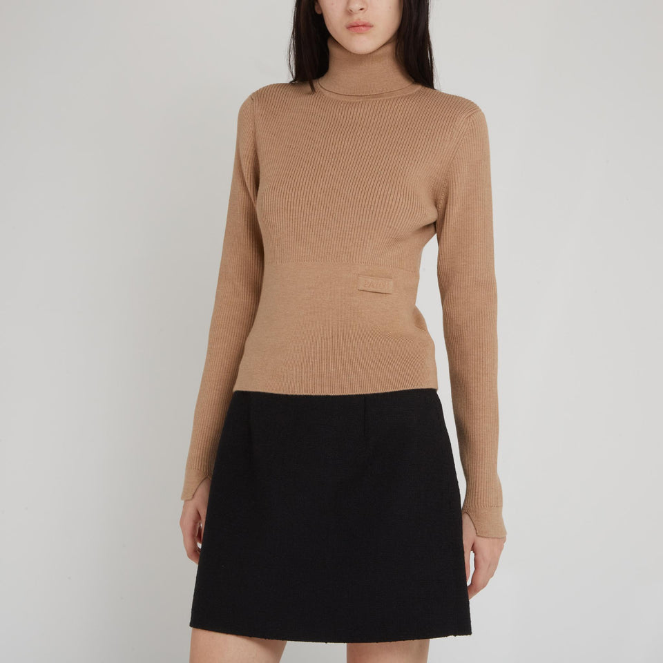 Maglia in lana beige