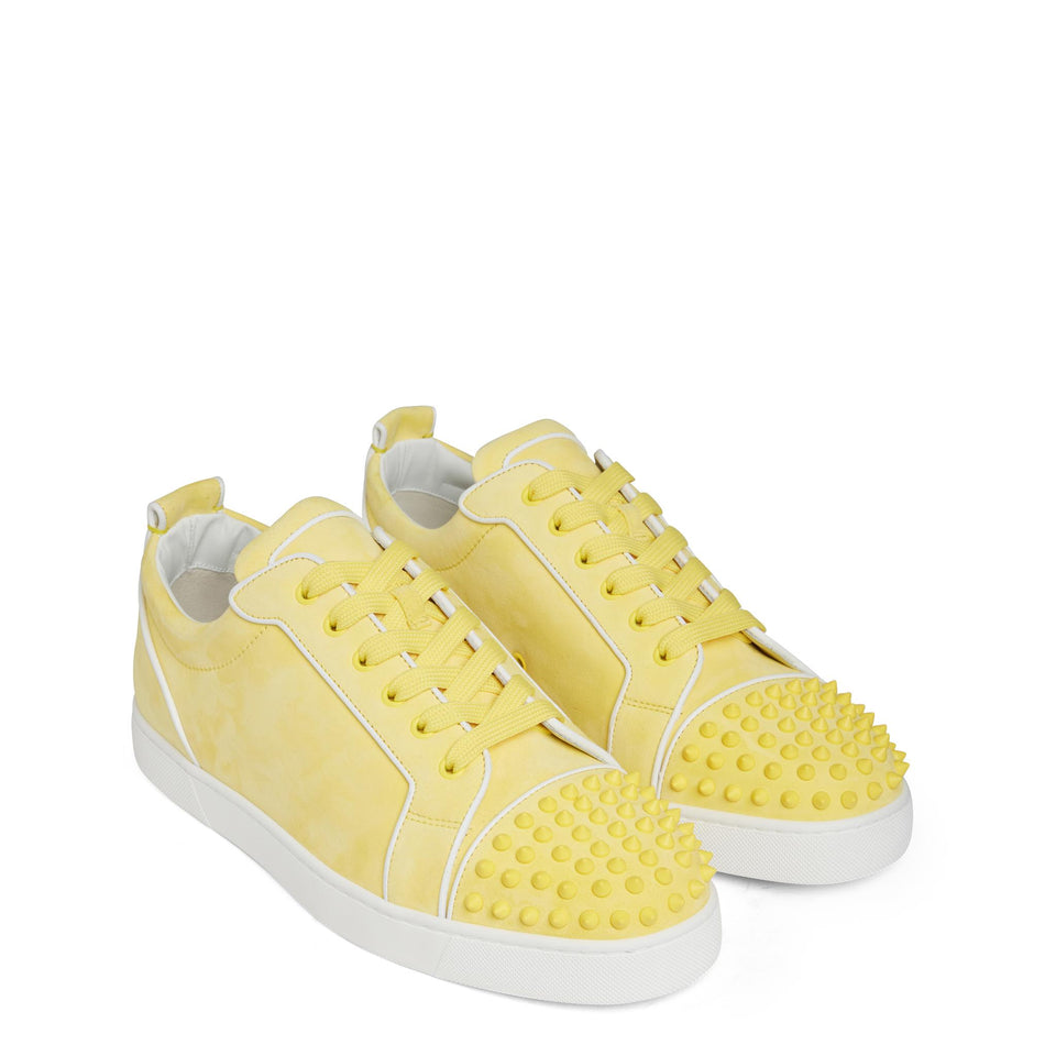 Sneakers ''Varsijunior Spikes'' in suede gialle 1230410 Y308 CHRISTIAN LOUBOUTIN 