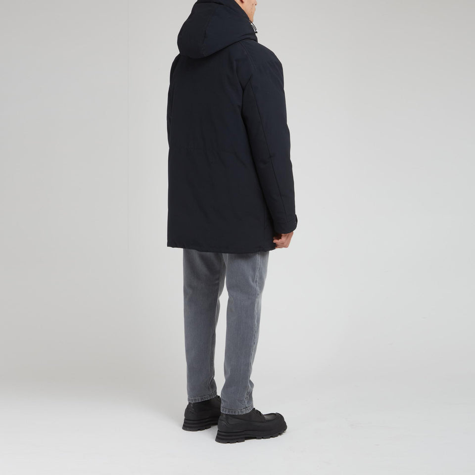 Parka "Prefouns" in blue fabric