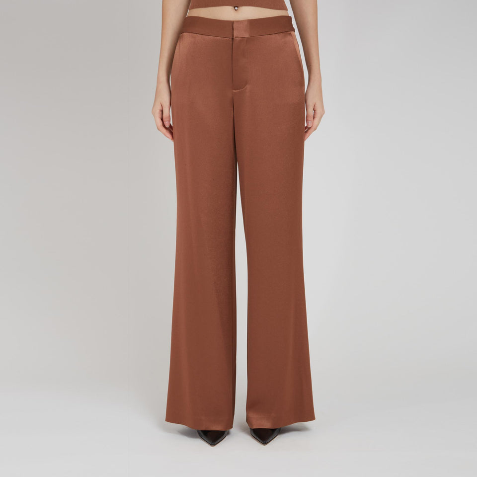 Brown fabric trousers