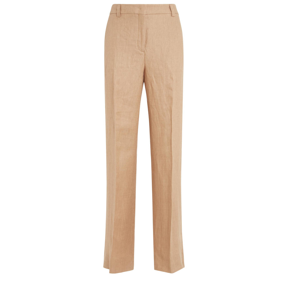 Pantalone in lino beige
