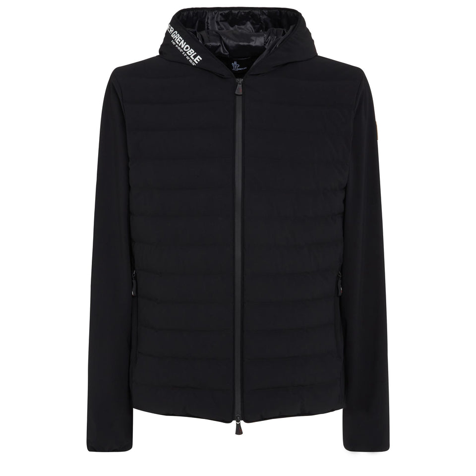 Black fabric cardigan