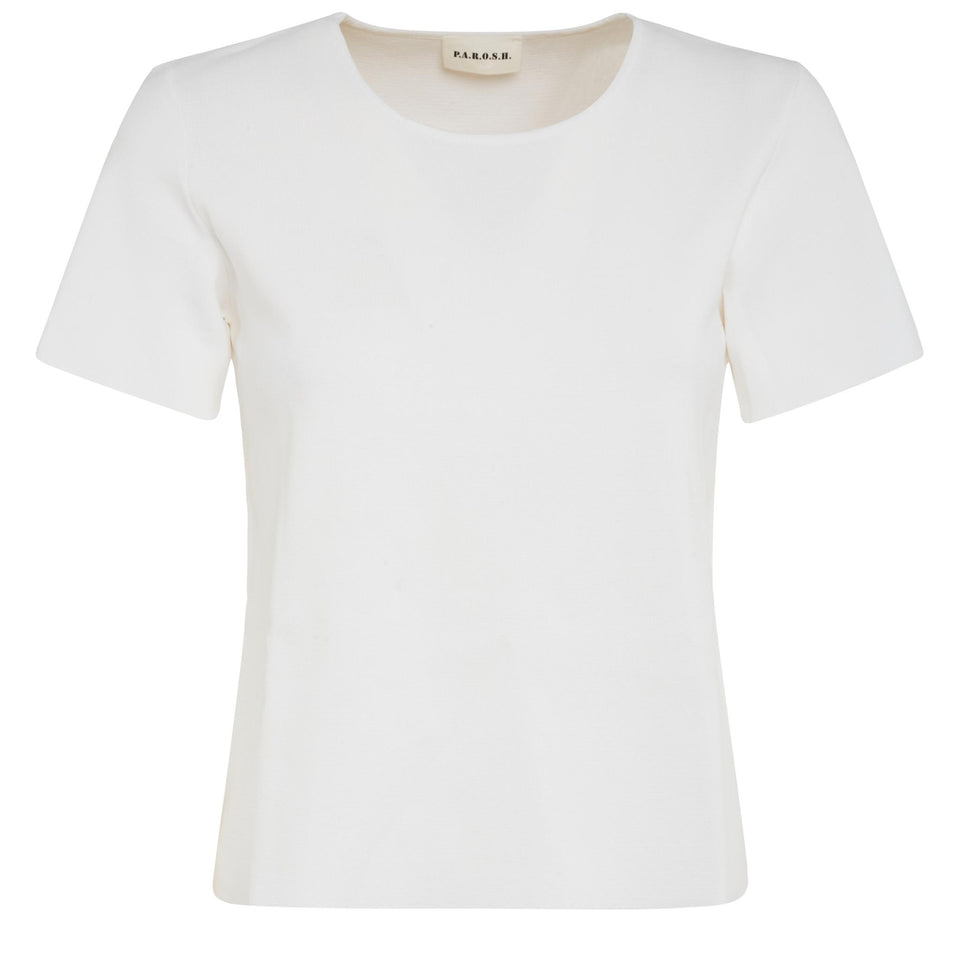 White fabric T-shirt