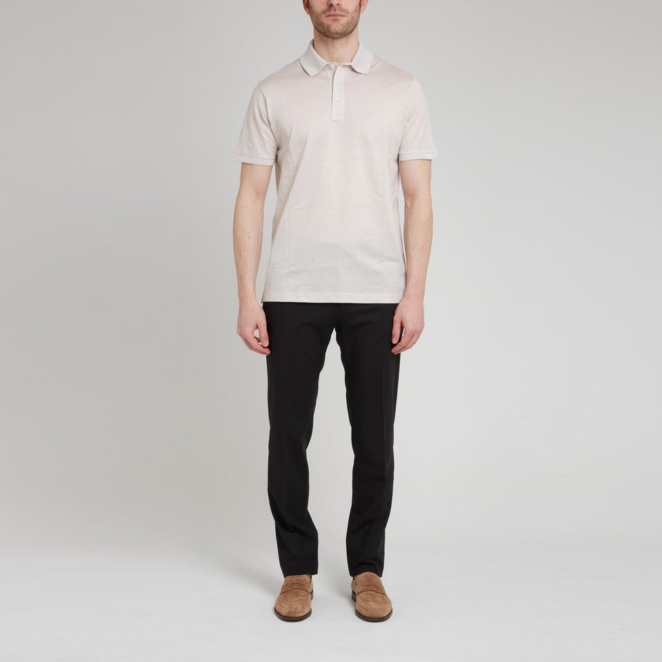 Polo in cotone beige