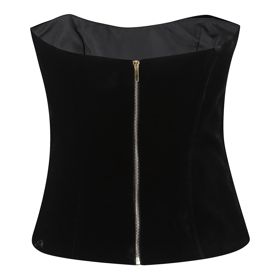 Top in velluto nero 6003015 NUV0002999 RAQUEL DINIZ COLL 