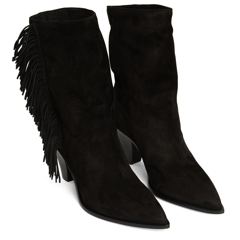 Stivalettro "Marfa" in suede nero MRFMIDB0 SUE000 AQUAZZURA 