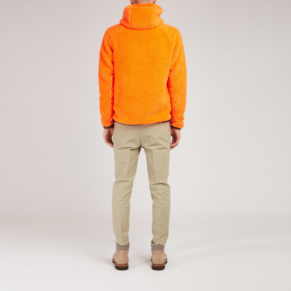 Felpa in pile arancione - GIO MORETTI