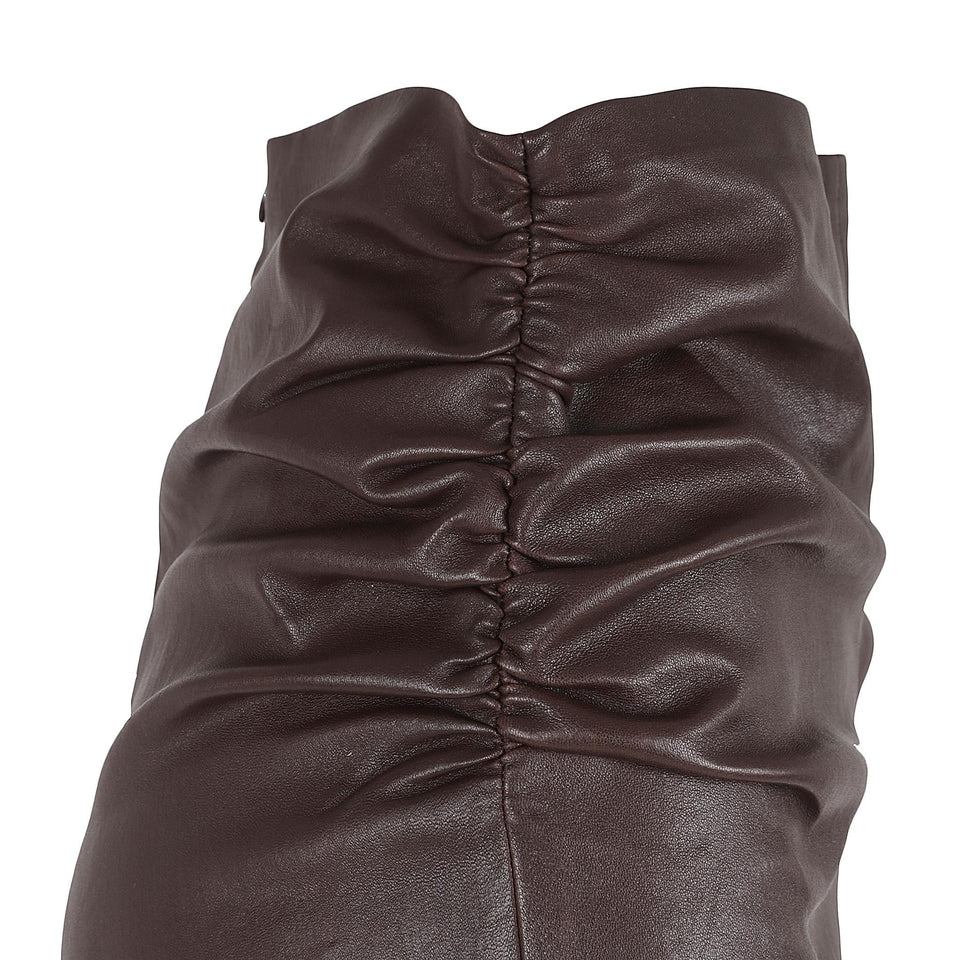 Gonna "Ooma" in pelle marrone OOMA PLONGECHOCO STOULS 