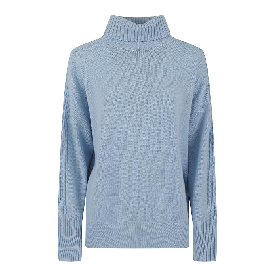 Maglia in cashmere azzurra 255 1115611 ALLUDE 