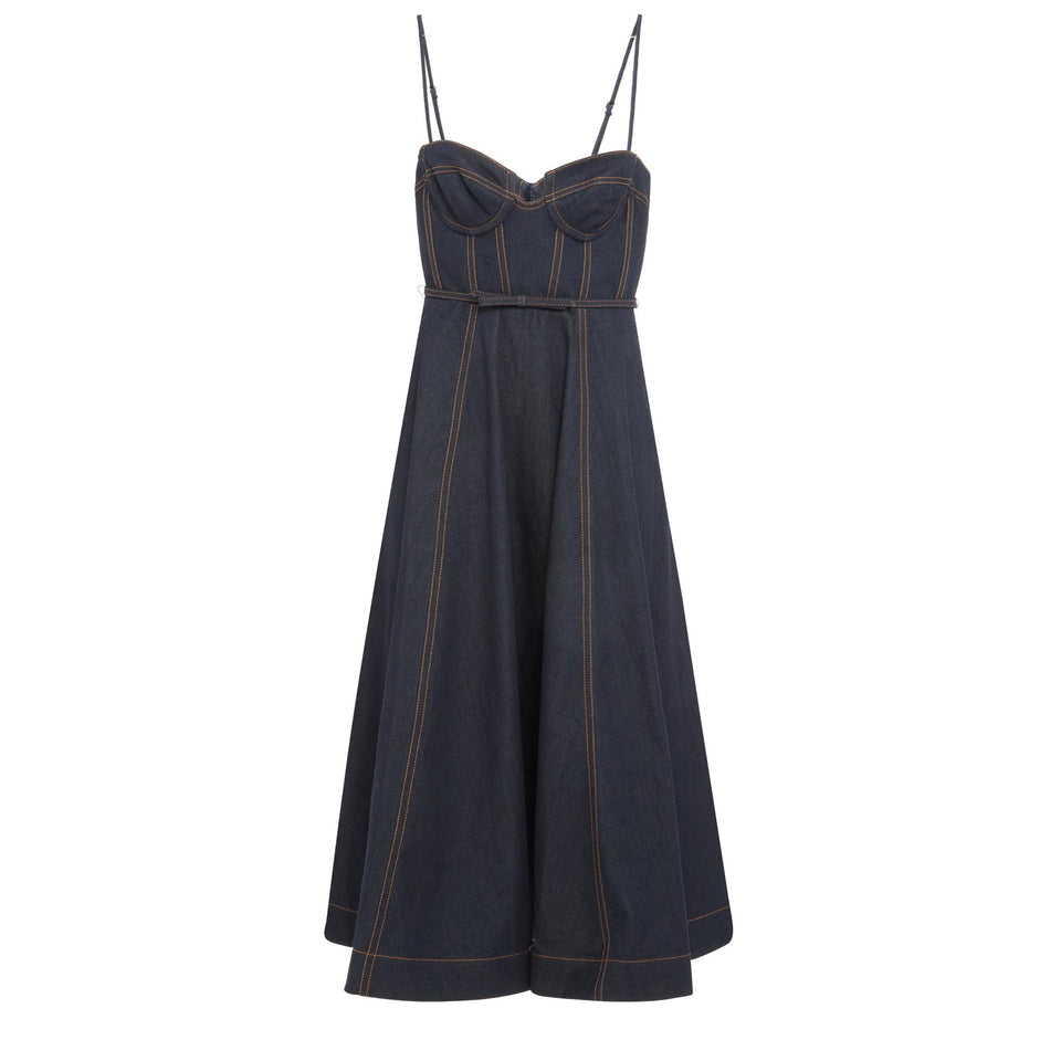 "Crush" dress in blue denim