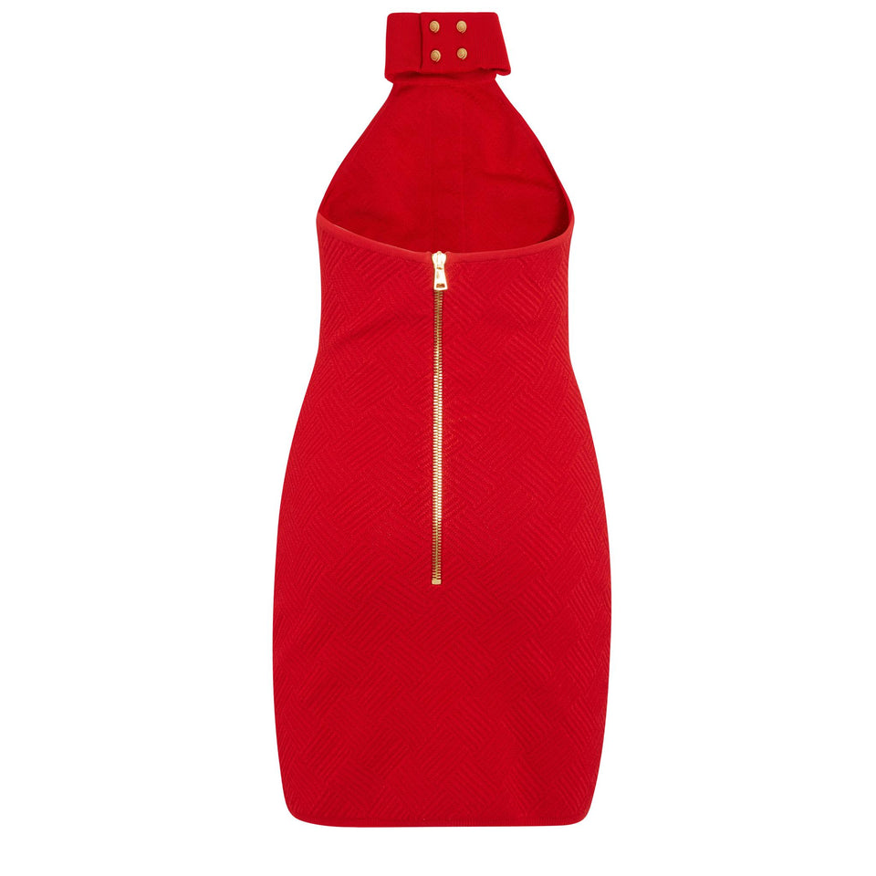 Abito in maglia rosso