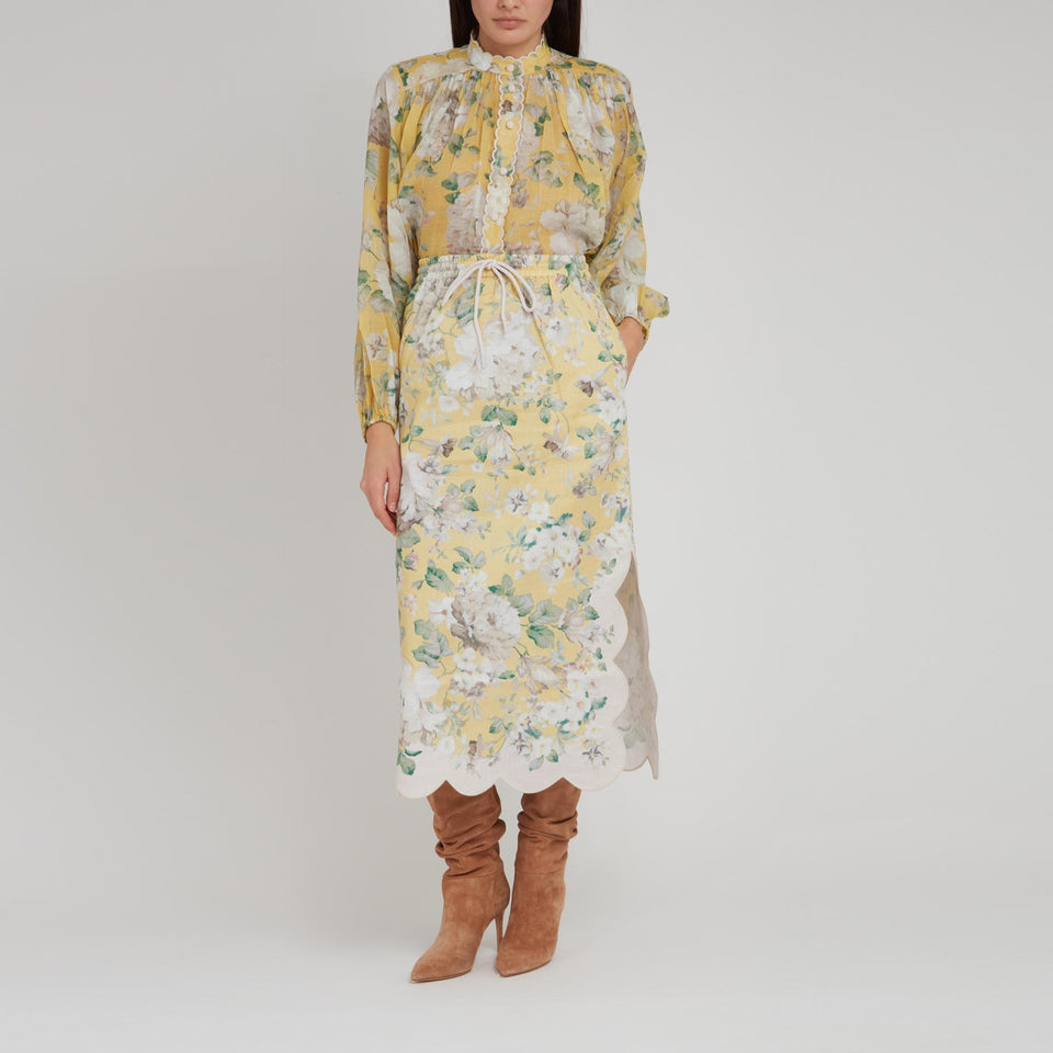 Camicia "Acacia" in lino gialla