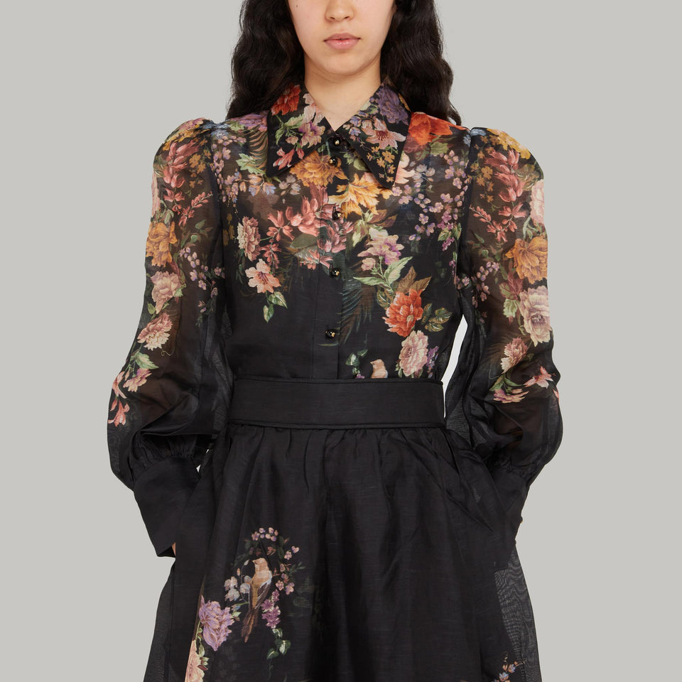 Camicia in seta multicolor