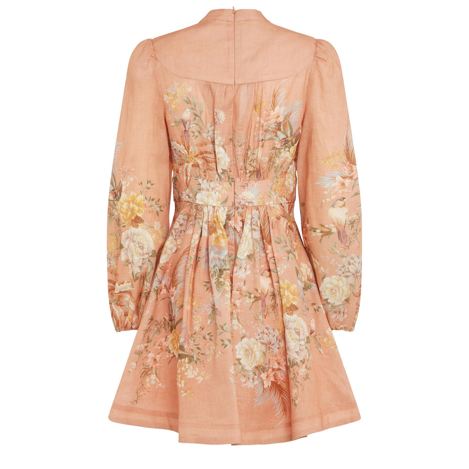 Abito "Tallow" in lino rosa