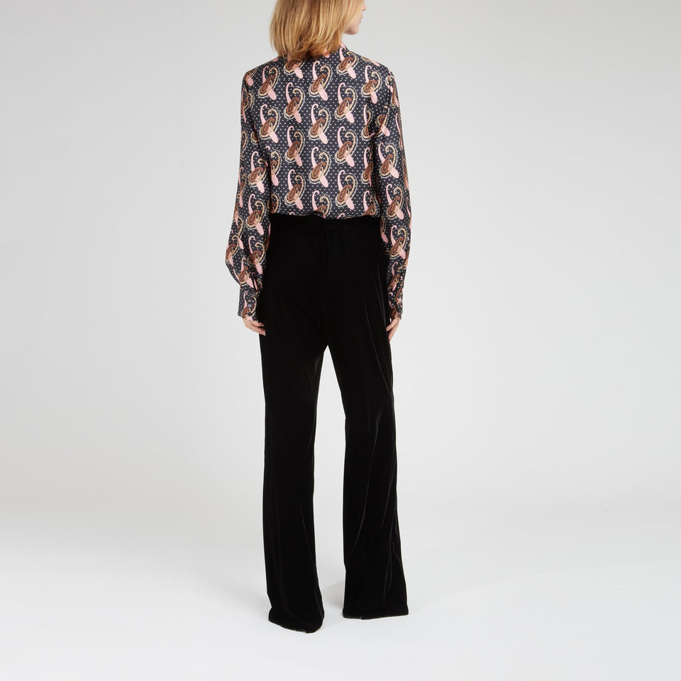 Camicia in seta nera