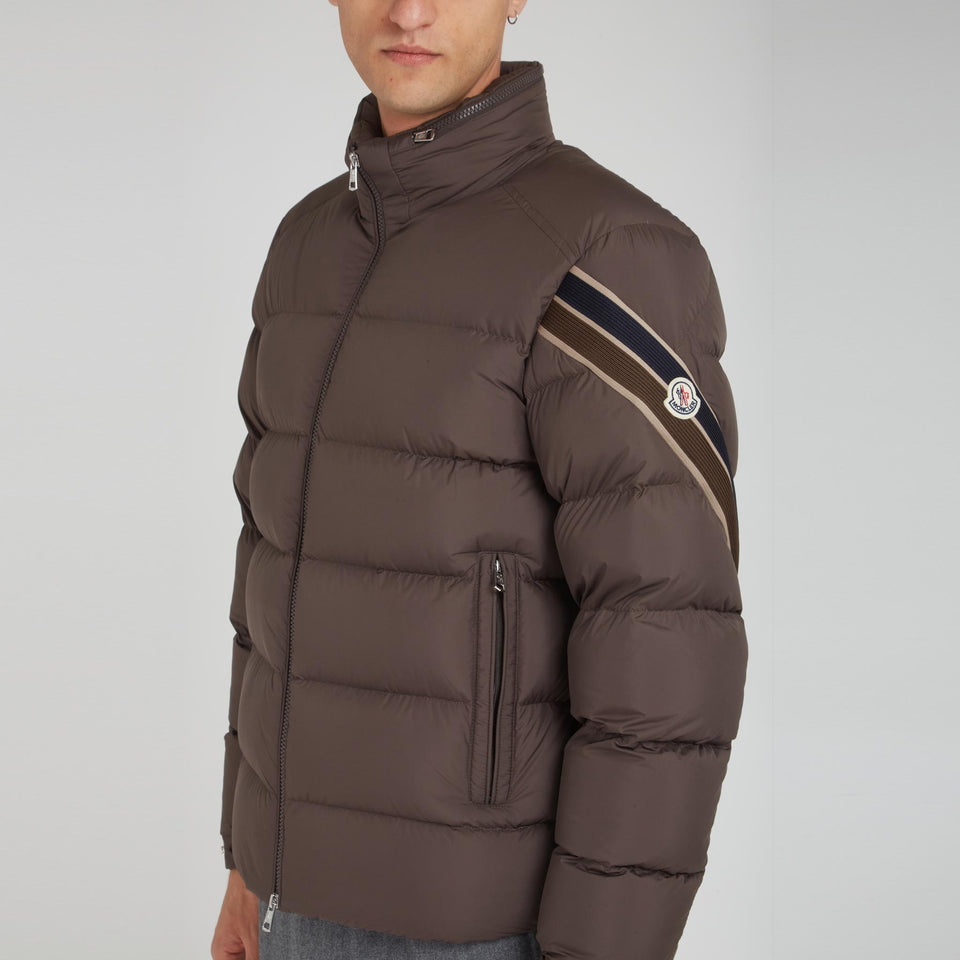 "Solayan" brown nylon down jacket