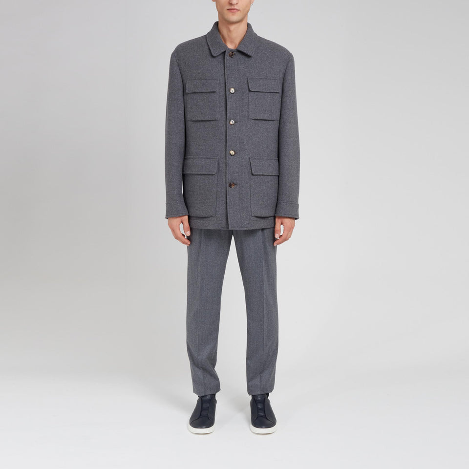 Giubbotto in lana grigio