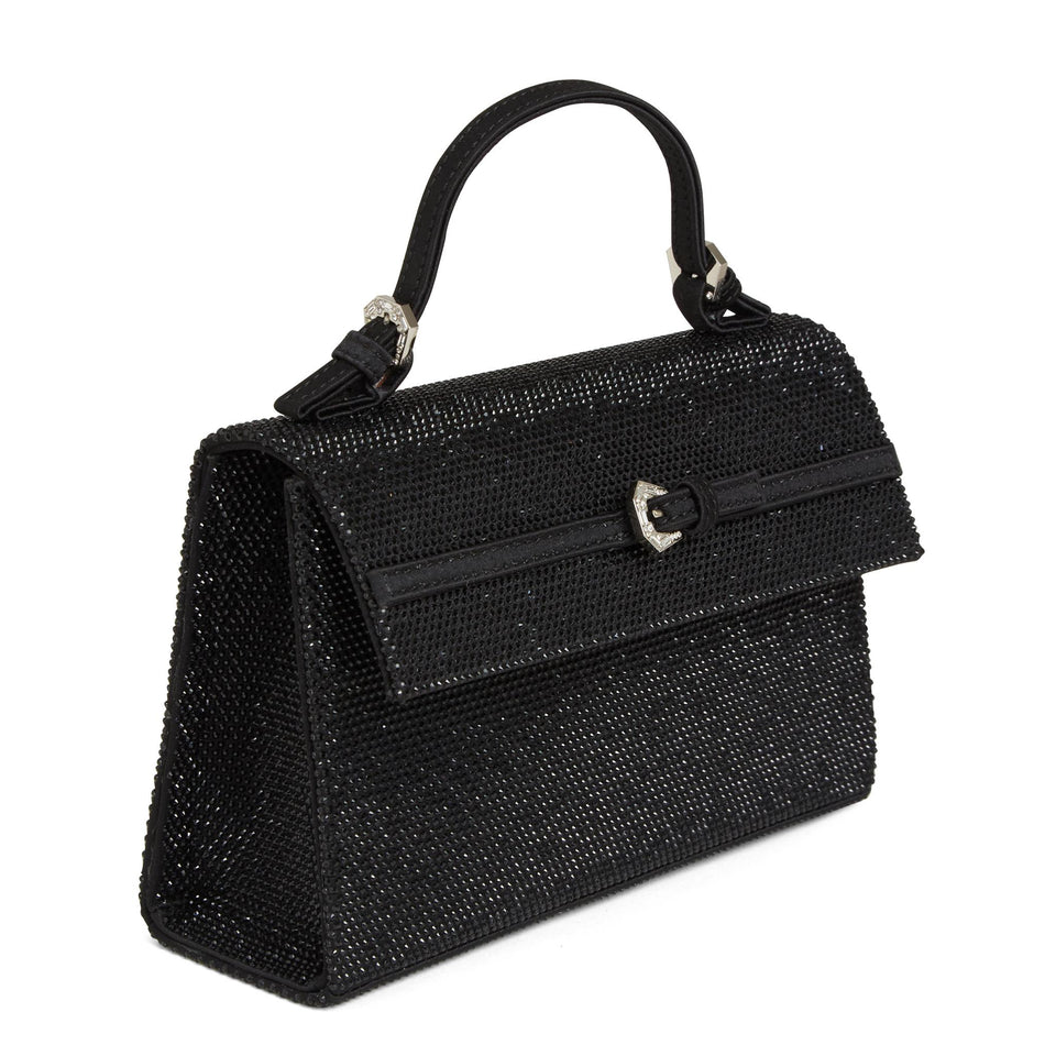Borsa in cristalli nera