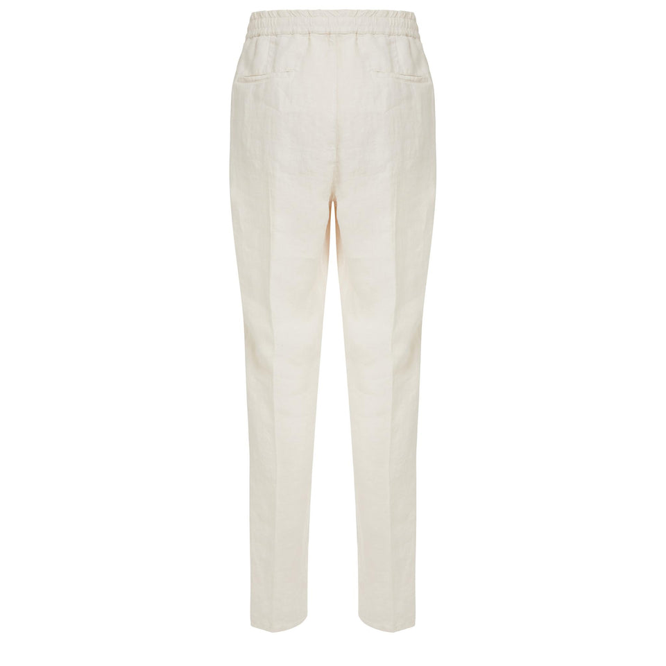Pantalone chino in cotone bianco