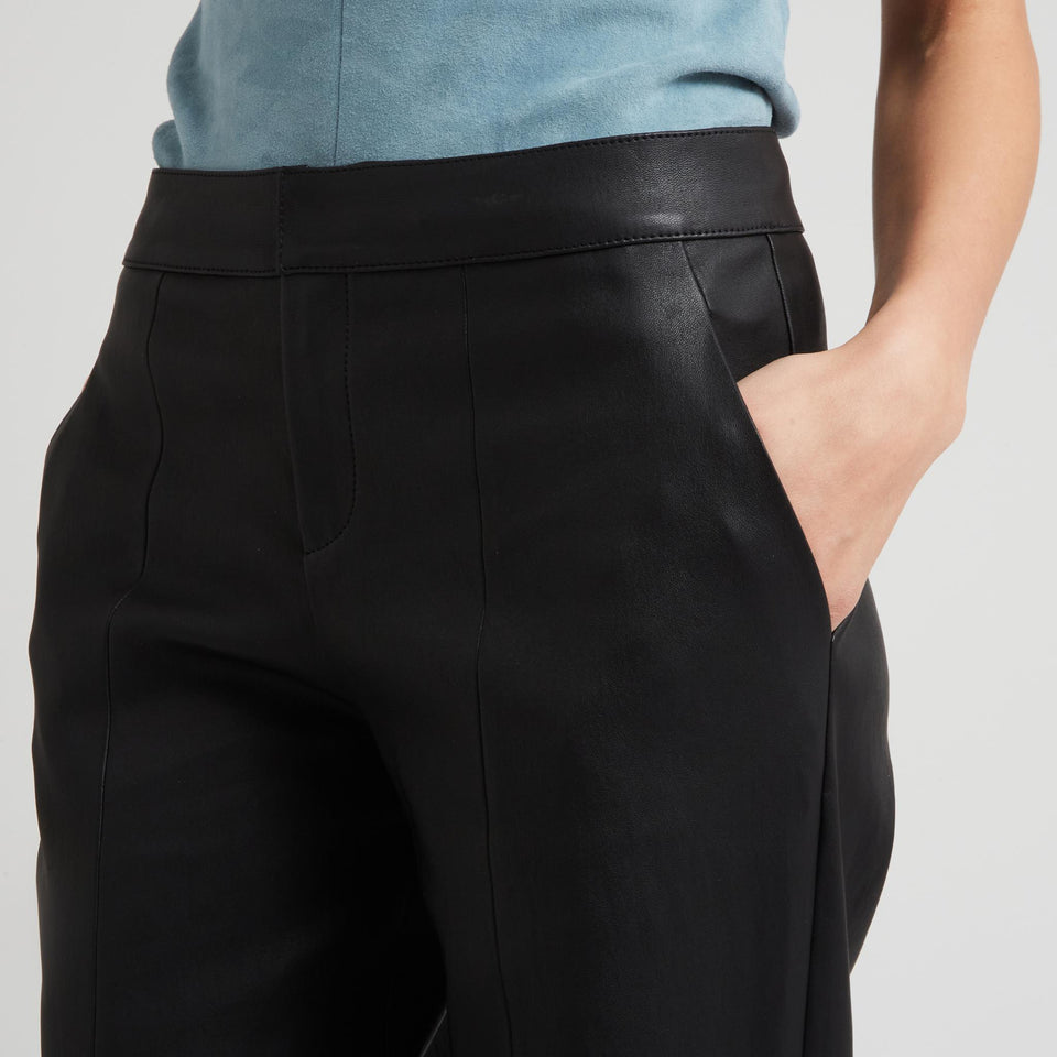 Pantalone "Massimo" in pelle nero