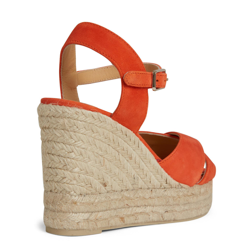 110 "Blaudell" orange suede espadrilles