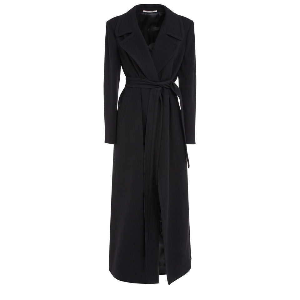 Cappotto doppio petto in lana nero