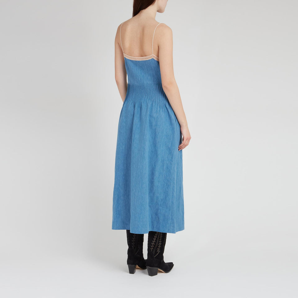 Abito "Althea" in cotone e lino multicolor