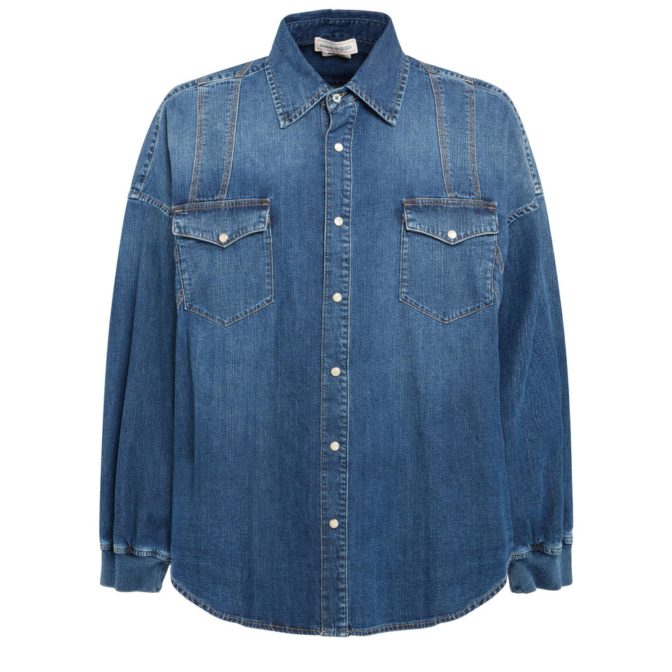 Camicia in denim blu - GIO MORETTI