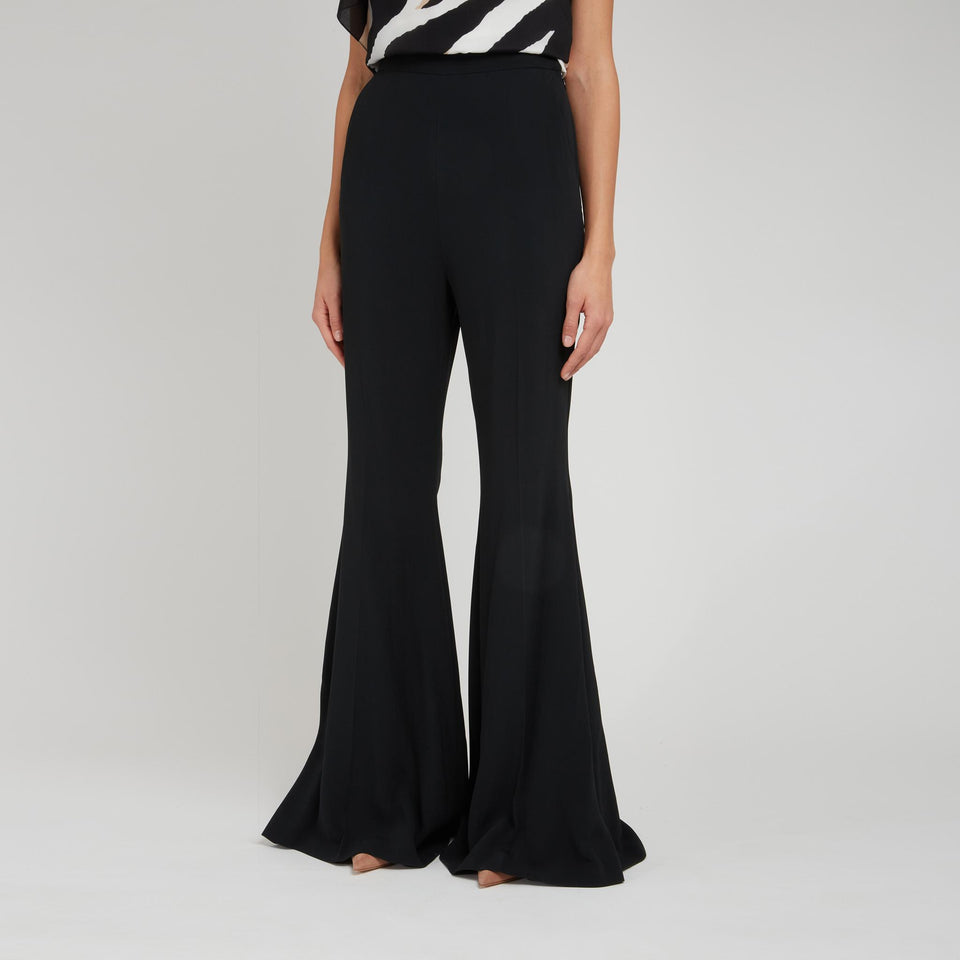 Pantalone svasato in tessuto nero P0029NP24CD004 BK001 ELIE SAAB 