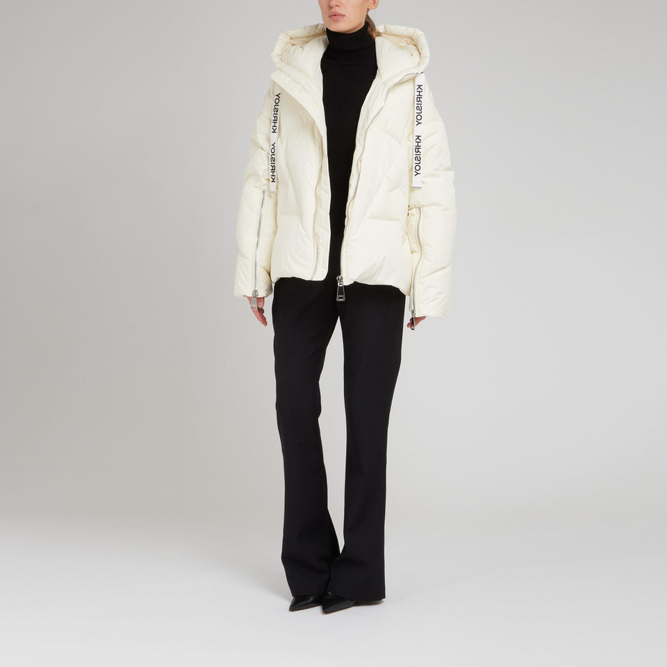 Piumino "Iconic" in tessuto bianco