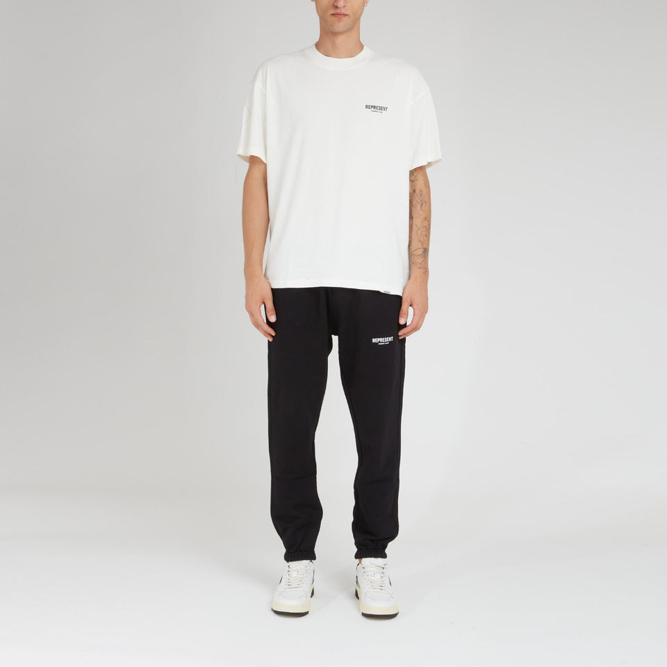 ''Owners club'' T-shirt in white cotton