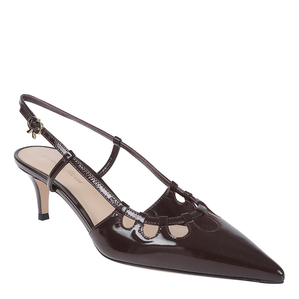 Slingback in pelle marrone G95562 55RICNUIBOUR GIANVITO ROSSI 