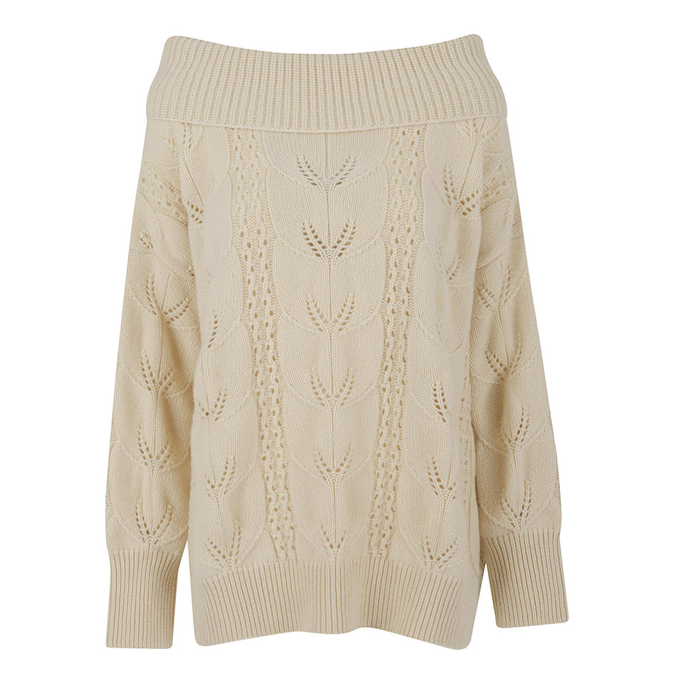 Maglione in lana bianco D475M704 BHP20704 ERMANNO SCERVINO 