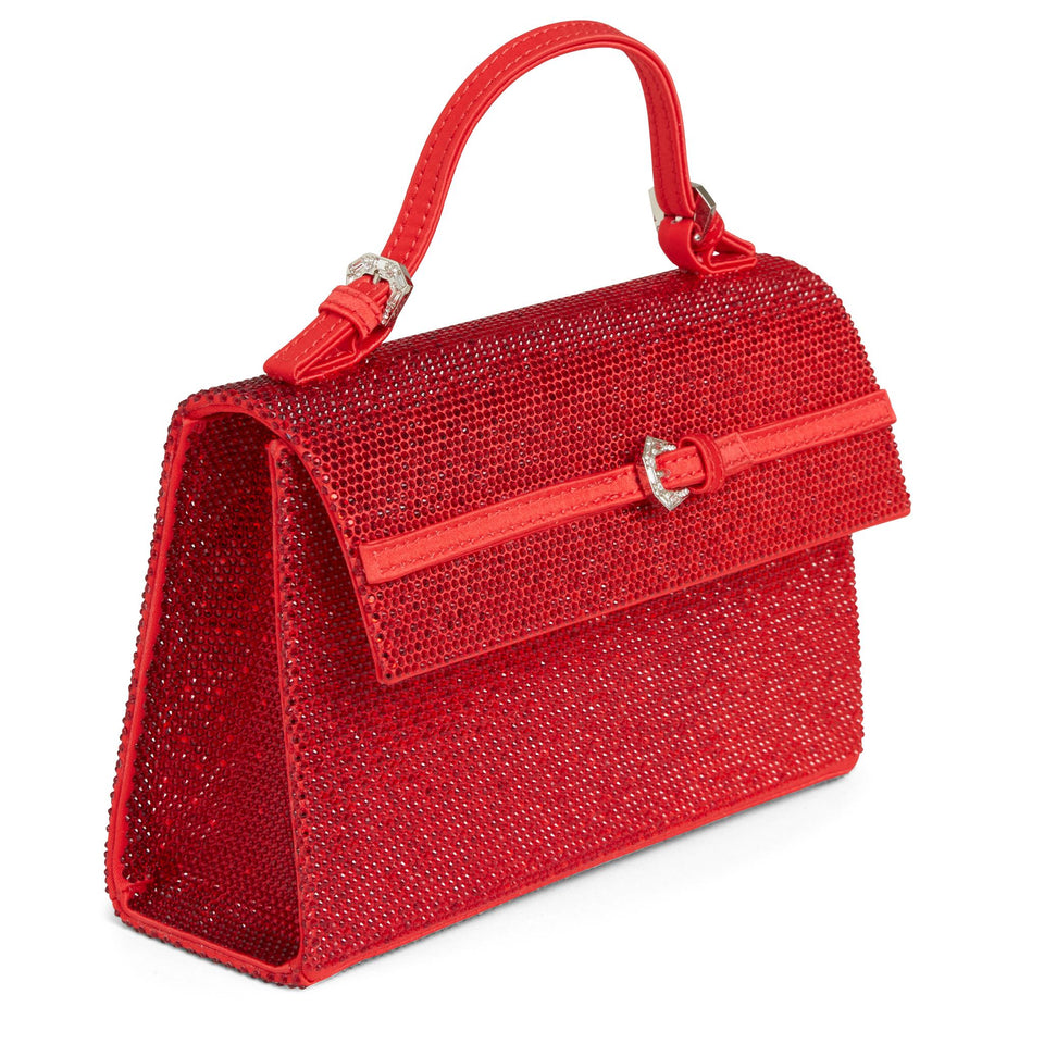 Borsa in cristalli rossa